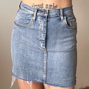 (New) Wilfred Light Blue Denim Mini Skirt